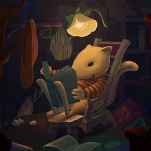 Billy: Late Night Reading. Traditional illustration project by Peter Wright - 03.11.2022