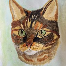 Mijn project van de cursus: Expressieve dierlijke portretten in aquarel. Traditional illustration, Watercolor Painting, Realistic Drawing, and Naturalistic Illustration project by Xandra - 03.11.2022