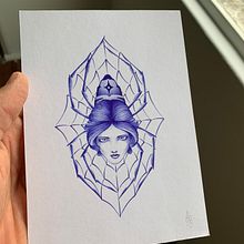 BLACK WIDOW. Traditional illustration, Design, and Tattoo Design project by Alan Shepard - 06.20.2020
