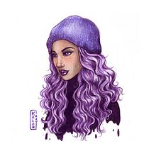 Eve la chica lila. Un projet de Illustration traditionnelle de Elisabeth Kalon - 11.03.2022