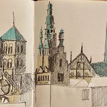 Mein Kursprojekt: Tagebuch illustrieren: Fülle dein Skizzenbuch mit Erlebnissen. Projekt z dziedziny Trad, c, jna ilustracja, Sketching,  R, sunek, Sketchbook,  R i sunek atramentem użytkownika annette_20 - 12.03.2022