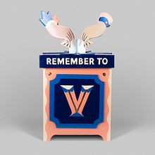 VOTE 2020. Un progetto di Lettering, Signage design, Scultura, H e lettering di Typophrenic (Valentina Casali) - 15.08.2020