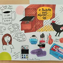 Journal illustré - Instagram #yookotsuno. Projekt z dziedziny  Sztuki piękne, Sketching, Kreat, wność,  R, sunek i Sketchbook użytkownika Alexa Cance Courdesses - 12.03.2022