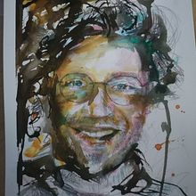 My project for course: Experimental Portraiture with Ink, Tea and Alcohol. Un proyecto de Bellas Artes, Pintura, Dibujo e Ilustración con tinta de Alena Nahlovska - 12.03.2022