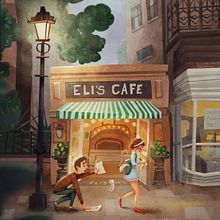 Eli's Cafe (by Nessa K): Cinematic Digital Illustration with Photoshop. Projekt z dziedziny Trad, c, jna ilustracja, Ilustracja c, frowa i Concept art użytkownika gdbxbtjjbf - 01.01.2022