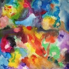 My messy galaxy!. Traditional illustration, and Painting project by Liana Chatzilamprinou - 03.12.2022