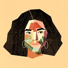 My project for course: Geometric Portraits with Procreate. Traditional illustration project by evaaal - 03.13.2022