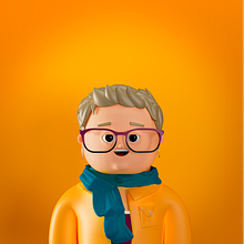 Mon projet du cours : Autoportrait en 3D sur Cinema 4D pour les réseaux sociaux. Projekt z dziedziny 3D,  Modelowanie 3D i Projektowanie postaci 3D użytkownika Thomas Martin - 13.03.2022
