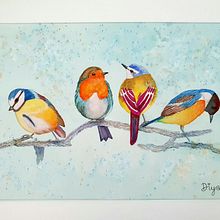 My project for course: Artistic Watercolor Techniques for Illustrating Birds. Traditional illustration, Watercolor Painting, Realistic Drawing, and Naturalistic Illustration project by Diyana - 03.14.2022