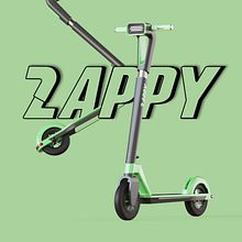 ZAPPY- Patinete eléctrico. Design, 3D, Industrial Design, Graphic Design, Product Design, Sketching, 3D Modeling, 3D Design, and Digital Product Design project by antiabello - 03.14.2022