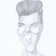 Mi Proyecto del curso: Retrato en caricatura con grafito . Ilustrație tradițională, Desen și Desen de portret de maricruz ojeda - 03.15.2022