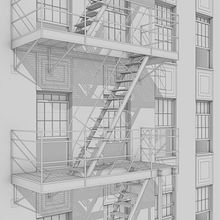 Escalera de incendios. Un projet de Modélisation 3D de Alejandro Soriano - 15.03.2022