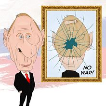 Il mio progetto del corso: Ritratto caricaturale digitale "Vladimir Putin". Traditional illustration, Drawing, Portrait Drawing, and Digital Illustration project by Ciro Scialo' - 03.15.2022