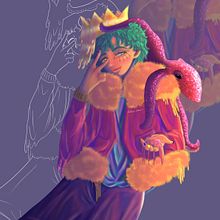 The king. Traditional illustration, and Character Design project by Léa D'ALEXIS - 03.15.2022