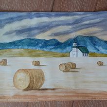 My project for course: Watercolor Landscapes: Experimental Tools and Techniques. Fine Arts, Painting, and Watercolor Painting project by lenka_csandova - 03.15.2022