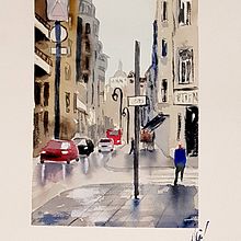 Mi Proyecto del curso: Paisajes urbanos en acuarela Ein Projekt aus dem Bereich Bildende Künste, Aquarellmalerei und Architektonische Illustration von Amparo Muñoz - 15.03.2022