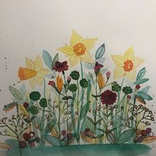 Mein Kursprojekt: Blumenkompositionen mit Aquarell: Verbinde dich mit der Natur. Traditional illustration, Painting, Watercolor Painting, and Botanical Illustration project by nadinekarker - 03.15.2022