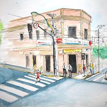 Meu projeto do curso: Desenho arquitetônico com aquarela e tinta. Sketching, Drawing, Watercolor Painting, Architectural Illustration, Sketchbook & Ink Illustration project by Jose Humberto Leandro Cordeiro - 03.16.2022