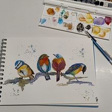 Mon projet du cours : Techniques artistiques d'aquarelle pour illustrer les oiseaux. Een project van Traditionele illustratie, Aquarelschilderen, Realistische tekening y Naturalistische illustratie van Laetitia Vogel - 16.03.2022