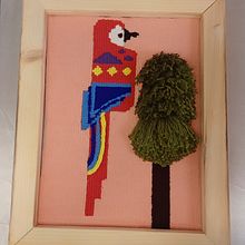 The Indian Parakeet  Ein Projekt aus dem Bereich Weben, Innenarchitektur, Nähen, Stickerei, H, werk, Bildende Künste, Kreativität, Concept Art, Weben und DIY von vinita9999 - 16.03.2022