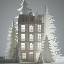 Parisian Winter House . Un proyecto de Papercraft, Artesanía, Fotografía, Dirección de arte y Fotografía de estudio de Adrian & Gidi - 16.03.2022