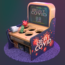 Beat Covid. 3D project by Patricia Liébana - 03.16.2022