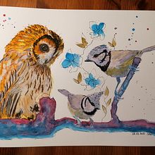 Il mio progetto del corso: Acquerello artistico per illustrazione di animali: gli uccelli. Traditional illustration, Watercolor Painting, Realistic Drawing, and Naturalistic Illustration project by Daniela Guarriello - 03.16.2022