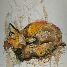 Sleeping fox. Un progetto di Illustrazione tradizionale di Diane Wright - 16.03.2022
