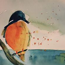 Ice bird. Un proyecto de Pintura a la acuarela de ankenollau - 17.03.2022