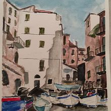 Manarola. Watercolor Painting project by mrov5903 - 03.11.2022