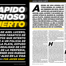 Rápido. Furioso. Muerto | Rolling Stone. Un progetto di Scrittura, Scrittura di narrativa non-fiction, Scrittura creativa, Narrativa e Content Writing di Javier Sinay - 18.03.2022