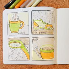 Mein Kursprojekt: Illustriertes Tagebuch: Tägliche bewusste Übung. Un proyecto de Bellas Artes, Bocetado, Creatividad, Dibujo y Sketchbook de victoriawall - 18.03.2022