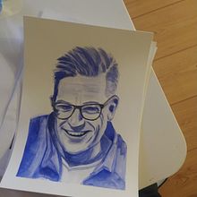 Husband portrait . Traditional illustration, and Watercolor Painting project by ridagep2 - 03.18.2022