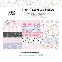 El invierno | colección de patrones para scrap. Product Design, Packaging, Traditional illustration, Stationer, and Design project by María Bunin - 10.08.2021