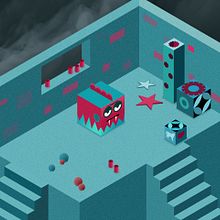 ISOMETRIA - Progetto relativo al corso "Introduzione ad Affinity Designer" di Juan Josè Ros. Un progetto di Illustrazione tradizionale di Ileana Lucia Ferri - 18.03.2022