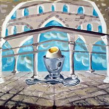 The Temple of the Egg. Arts, Crafts, Painting, Drawing, and Oil Painting project by Isis Atena Parada Lima - 03.18.2022