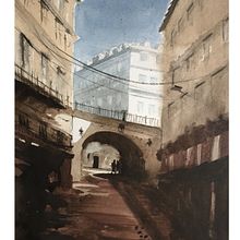 Mi Proyecto del curso: Representación arquitectónica en acuarela. Drawing, Watercolor Painting, and Architectural Illustration project by Andres E - 03.17.2022
