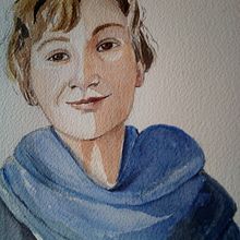Il mio progetto del corso: Ritratto ad acquerello a partire da una fotografia. Een project van Traditionele illustratie, Aquarelschilderen y  Portrettekening van canonicorip51 - 19.03.2022