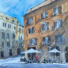 My project for course: Modern Techniques for Watercolor Cityscapes. Un proyecto de Pintura y Pintura a la acuarela de a.k.soe - 19.03.2022