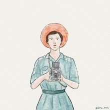Vivian Maier. Ilustração tradicional, Desenho, Ilustração digital, Stor, telling, Pintura em aquarela, Desenho de retrato, Desenho artístico e Ilustração infantil projeto de Ilaria Zonda - 20.03.2022