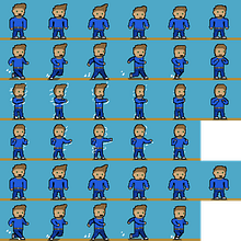 Mi Proyecto del curso: Animación de personajes en pixel art para videojuegos. Un progetto di Animazione di personaggi, Videogiochi, Pixel art e Sviluppo di videogiochi di Emmanuel Cobian Zamora - 18.03.2022
