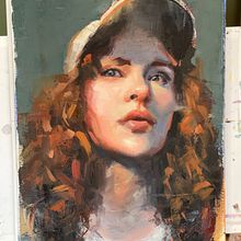 My project for course: Contemporary Oil Portraiture. Traditional illustration, Fine Arts, Painting, and Oil Painting project by katieeee4 - 03.18.2022