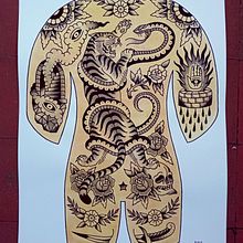 Exposición colectiva TrapHouse - Tinta y acuarela sobre papel. Un progetto di Illustrazione tradizionale, Pittura ad acquerello e Design di tatuaggi di Fernando Aponte - 21.03.2022