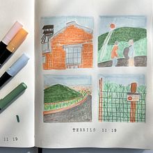 My project for course: Illustrated Life Journal: A Daily Mindful Practice. Un progetto di Belle arti, Bozzetti, Creatività, Disegno e Sketchbook di Cécile Kerneïs - 21.03.2022