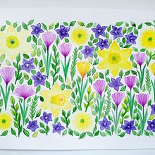 My project for course: Vibrant Floral Patterns with Watercolors. Traditional illustration, Pattern Design, Watercolor Painting, and Botanical Illustration project by Olena Demianenko - 03.21.2022