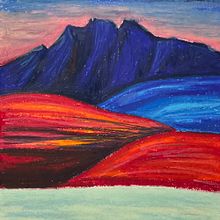 Mein Kursprojekt: Landschaften in Pastell zeichnen: Spiele mit Licht. Traditional illustration, Fine Arts, Pencil Drawing, Drawing, and Artistic Drawing project by nadinekarker - 03.21.2022