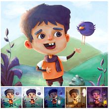 Mi Proyecto del curso: Principios de iluminación para pintura digital. Projekt z dziedziny Trad, c, jna ilustracja, Ilustracja c, frowa, Malarstwo c, frowe i Projektowanie postaci użytkownika Brenda Matilla - 22.03.2022