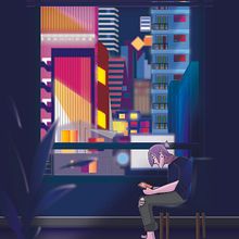 Mi Proyecto del curso: Ilustración vectorial con efectos de luz. Traditional illustration, Vector Illustration, Digital Illustration, and Digital Design project by salengui - 03.22.2022