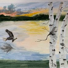 My project for course: Atmospheric Landscapes in Watercolor . Fine Arts, Painting, and Watercolor Painting project by Barb O - 03.22.2022