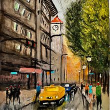 My project for course: Urban Landscapes in Watercolor. Een project van  Beeldende kunst, Aquarelschilderen y  Architecturale illustratie van Anna-Maria Säntti - 22.03.2022